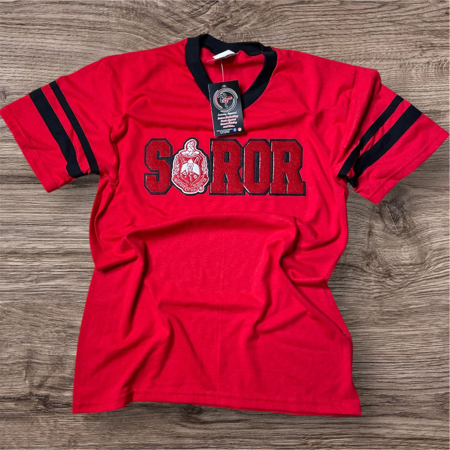 Delta Soror Chenille Varsity Shirt