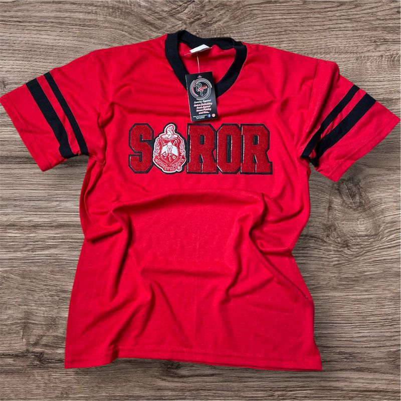 Delta Soror Chenille Varsity Shirt