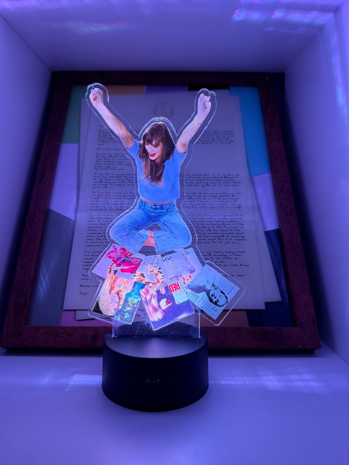 Taylor Swift Cutout on Lighted Base