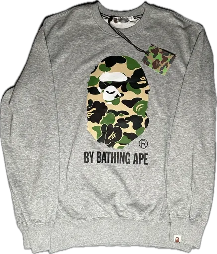 BAPE Grey Crew neck
