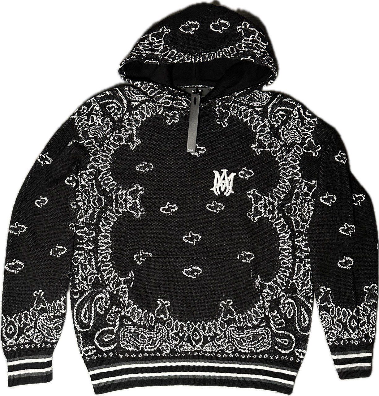 Amiri Bandana Print Knit Hoodie