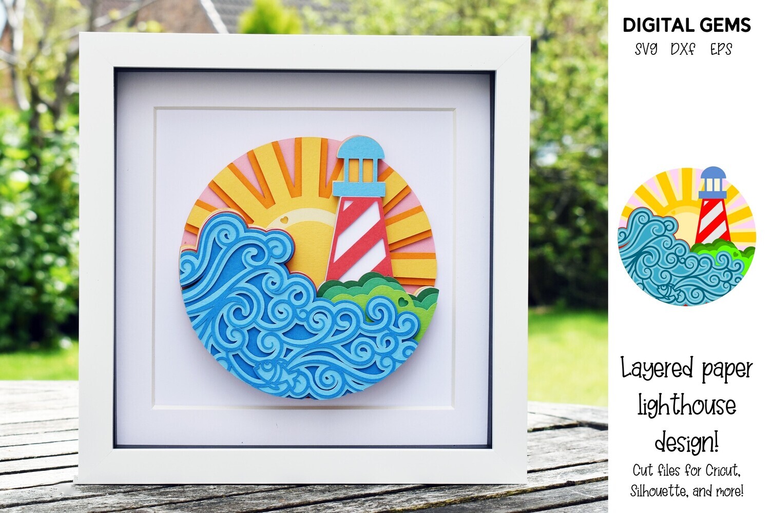 Layered paper Lighthouse design