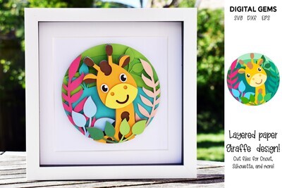 Layered paper Giraffe design