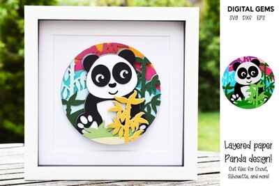 Layered paper Panda design