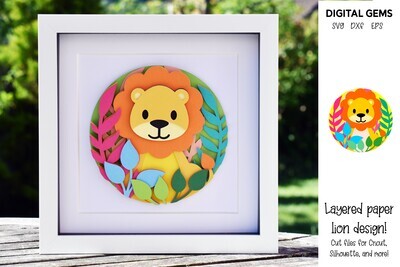 Layered paper Lion design