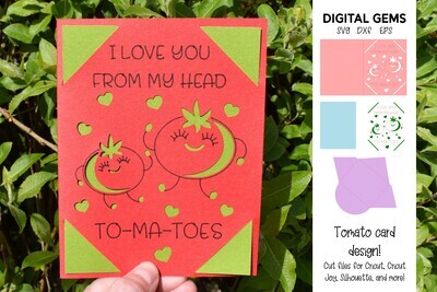I love you, tomato card design