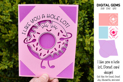I like you a hole lot, Donut Card