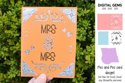 Mrs and Mrs card design