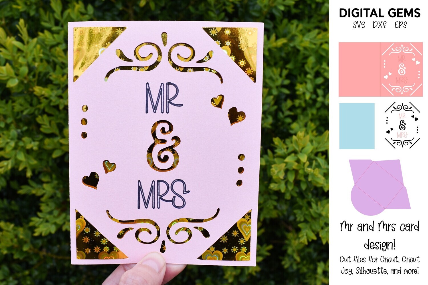Mr and Mrs card design
