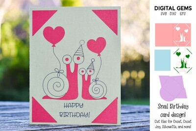 Snail Birthday card design