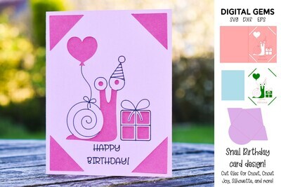 Snail Birthday card design