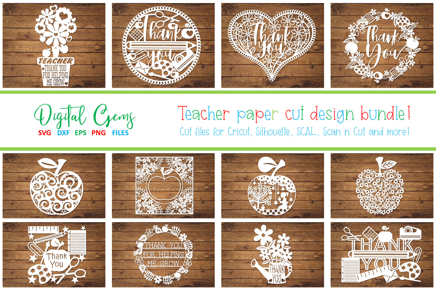 Teacher paper cut bundle