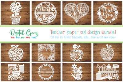 Teacher paper cut bundle