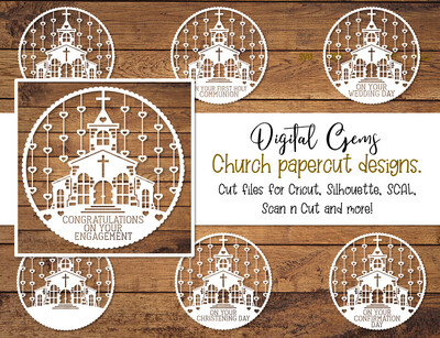 Church paper cut bundle