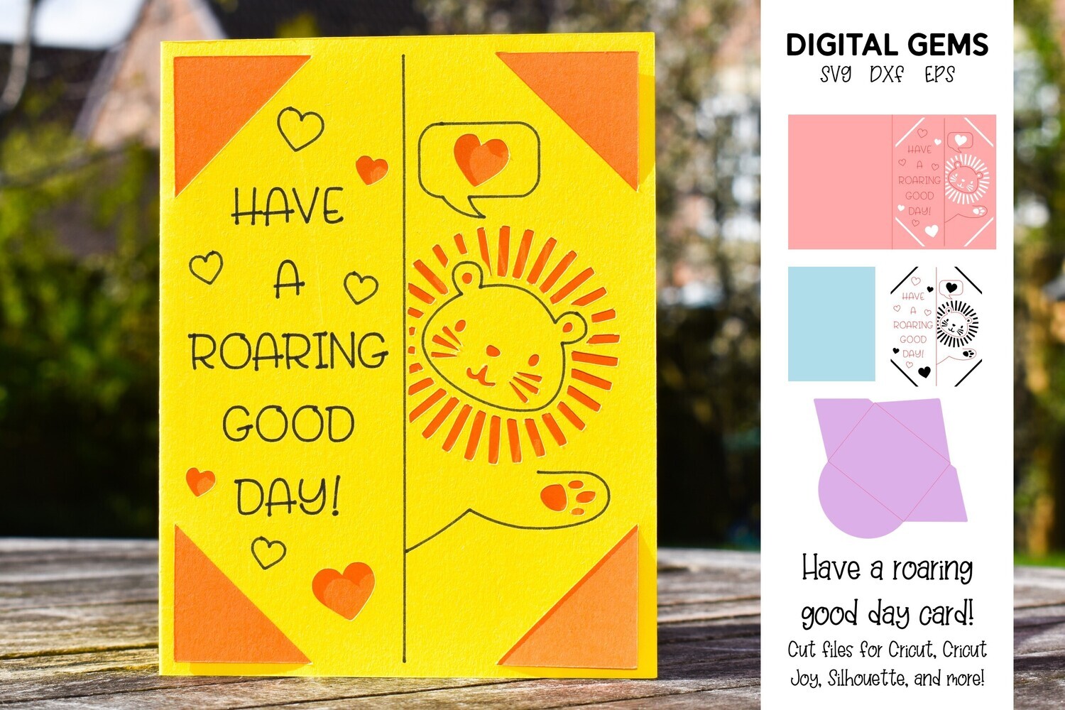 lion, Have a roaring good day card design