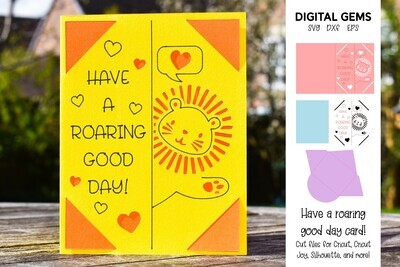 lion, Have a roaring good day card design