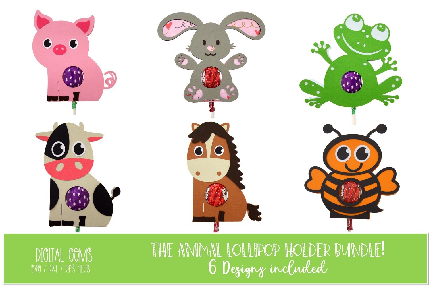 Animal lollipop / Sucker holder bundle