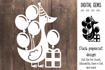 Duck paper cut design.
