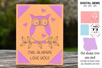 Owl always love you card design