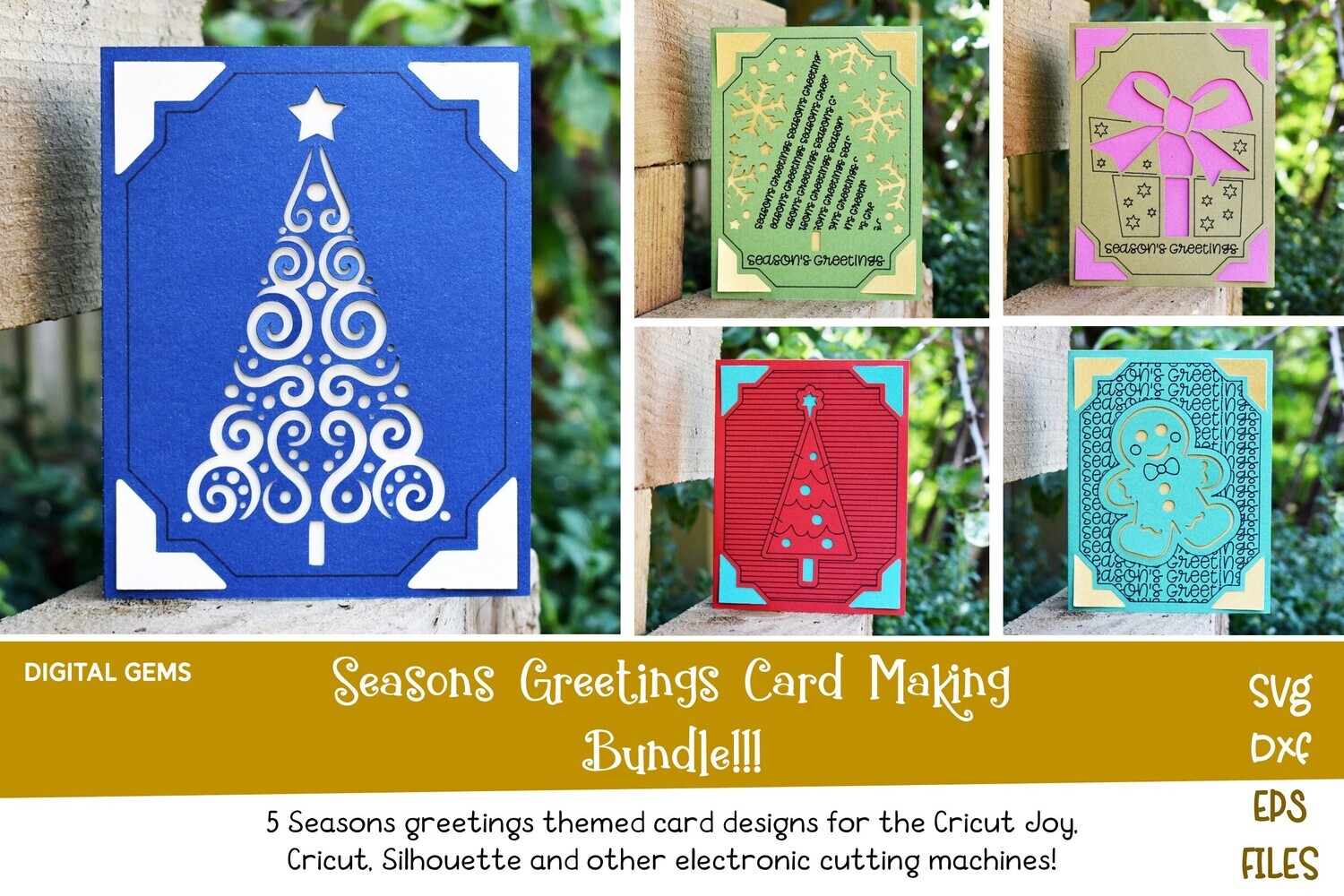 Season&#39;s Greetings, Christmas card Bundle