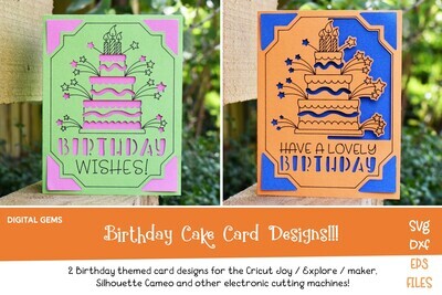 Birthday Cake Card designs