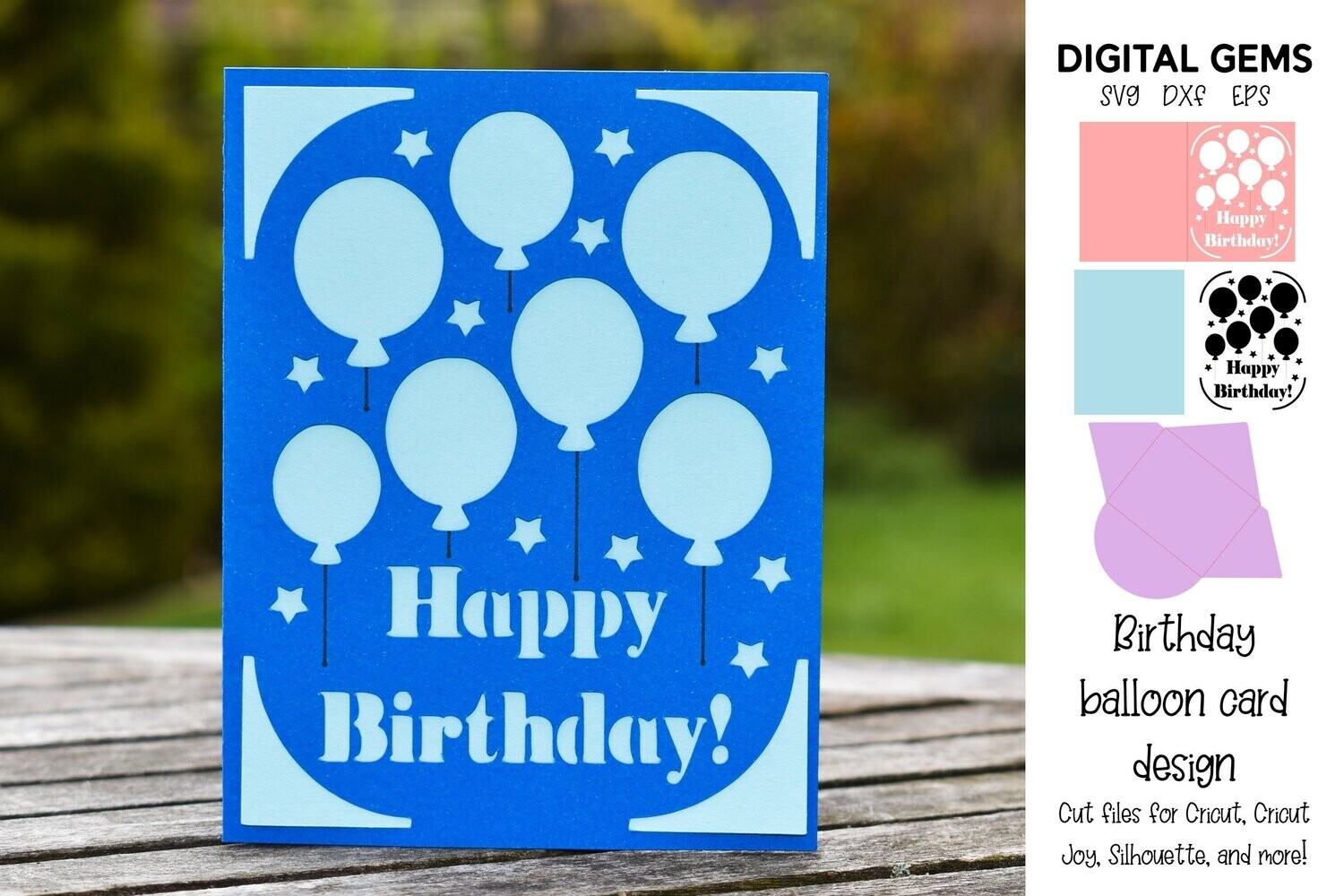 Birthday Balloons card design