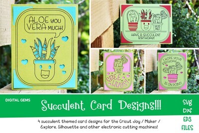 Succulent / Cactus card bundle!