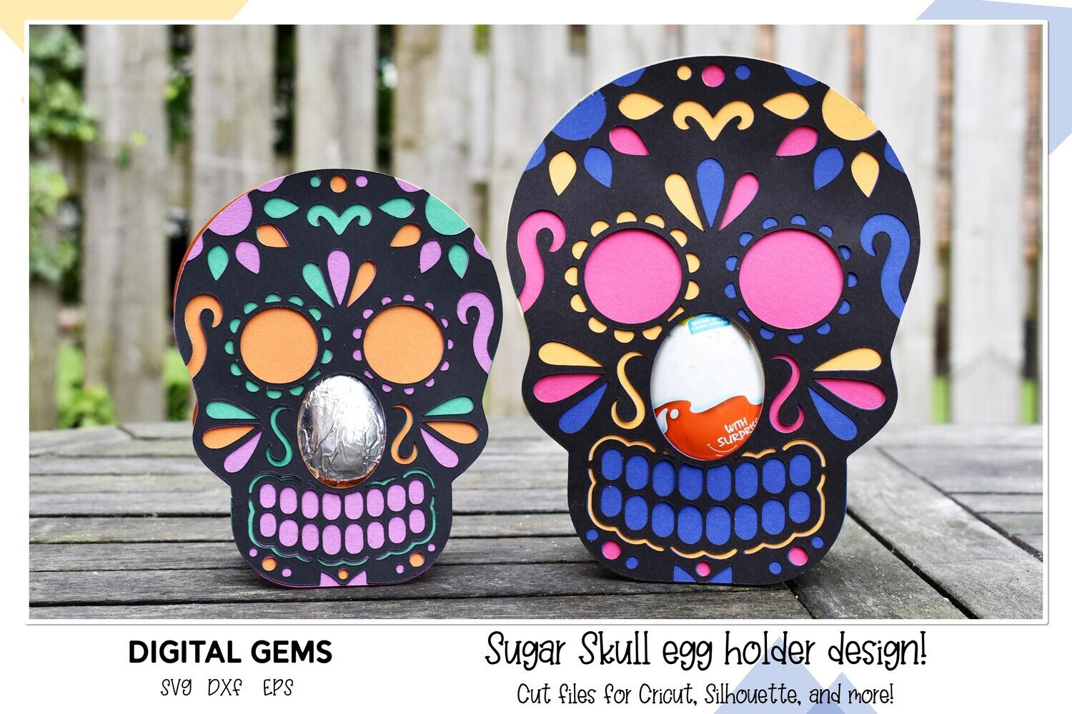 Sugar skull egg holder design