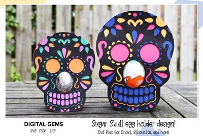 Sugar skull egg holder design