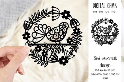 Bird paper cut design