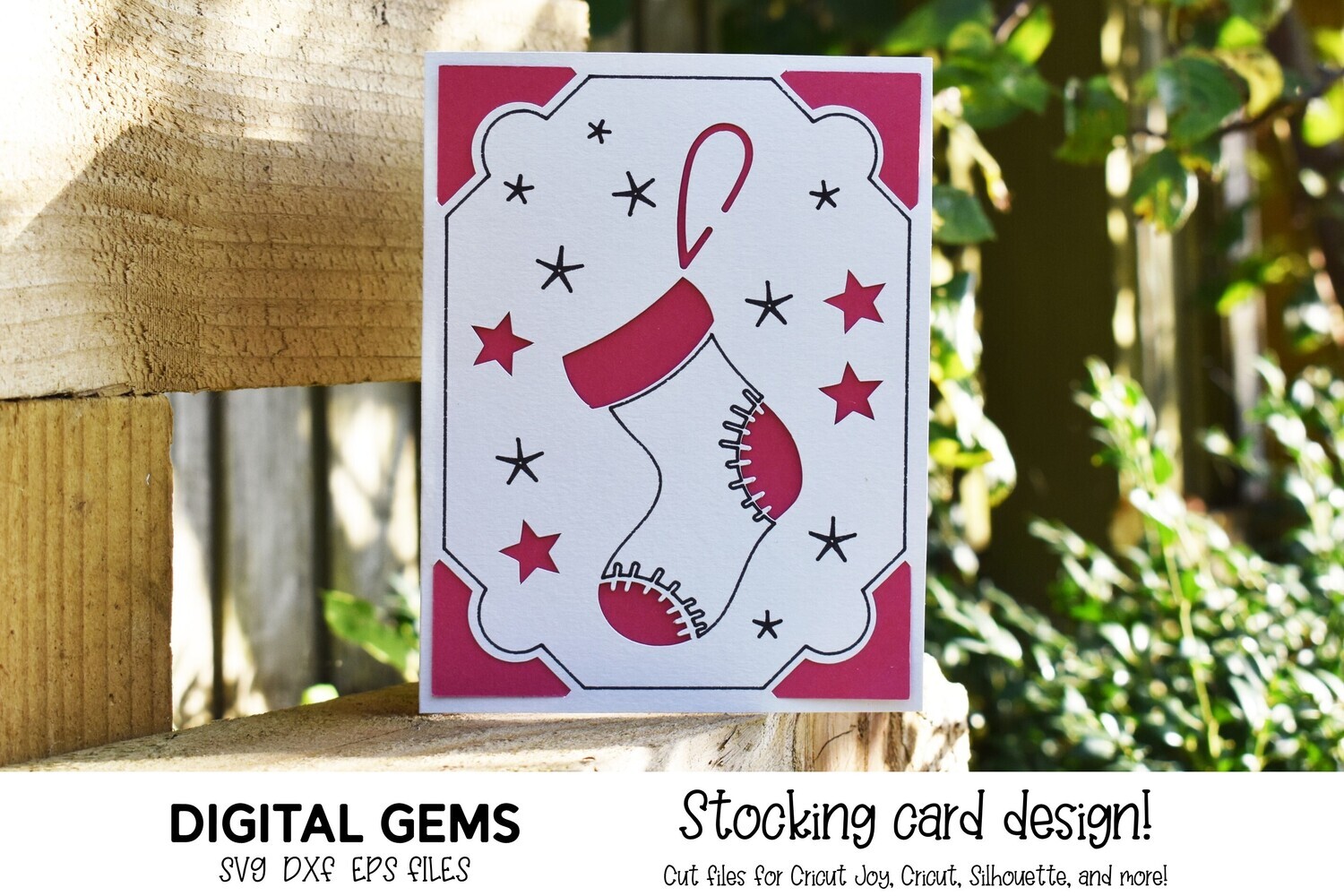 Christmas stocking card design