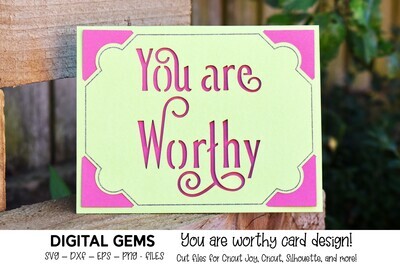 You are worthy insert card design