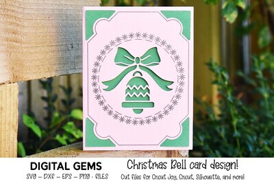 Bell Christmas card design