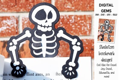 Skeleton bookmark design