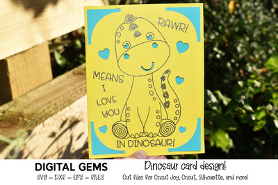 Dinosaur insert card design