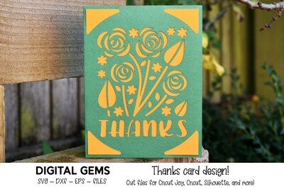 Thanks card design
