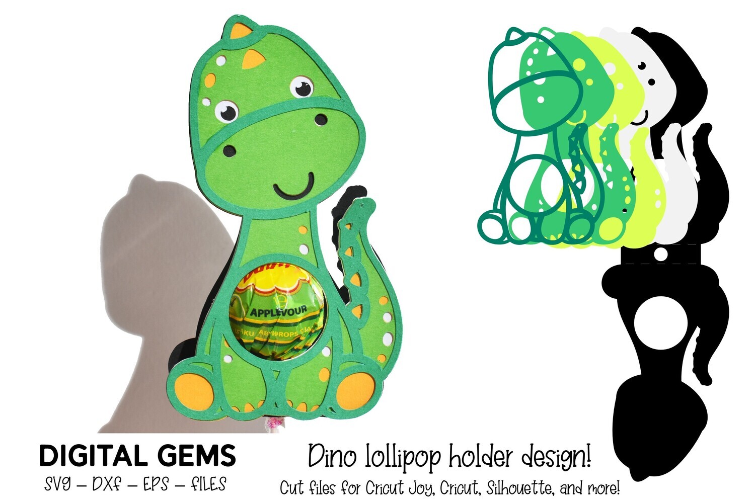 Dino lollipop / Sucker holder design