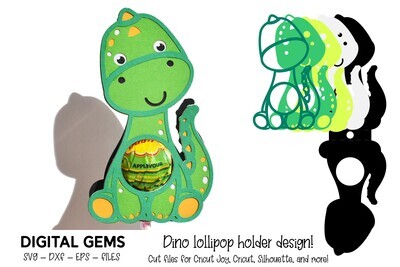 Dino lollipop / Sucker holder design