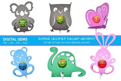 Animal lollipop / Sucker holder bundle