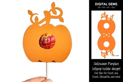 Pumpkin lollipop / Sucker holder design