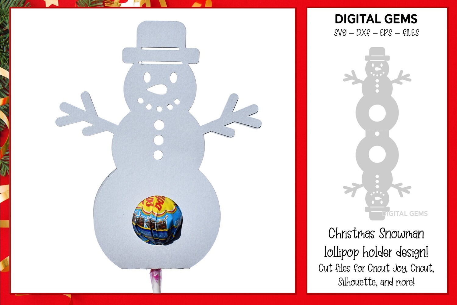 Snowman lollipop / Sucker holder design