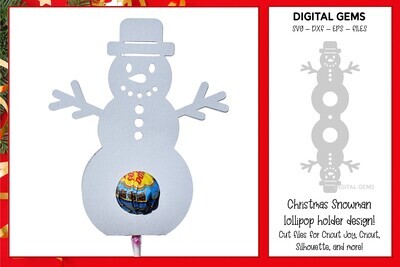 Snowman lollipop / Sucker holder design