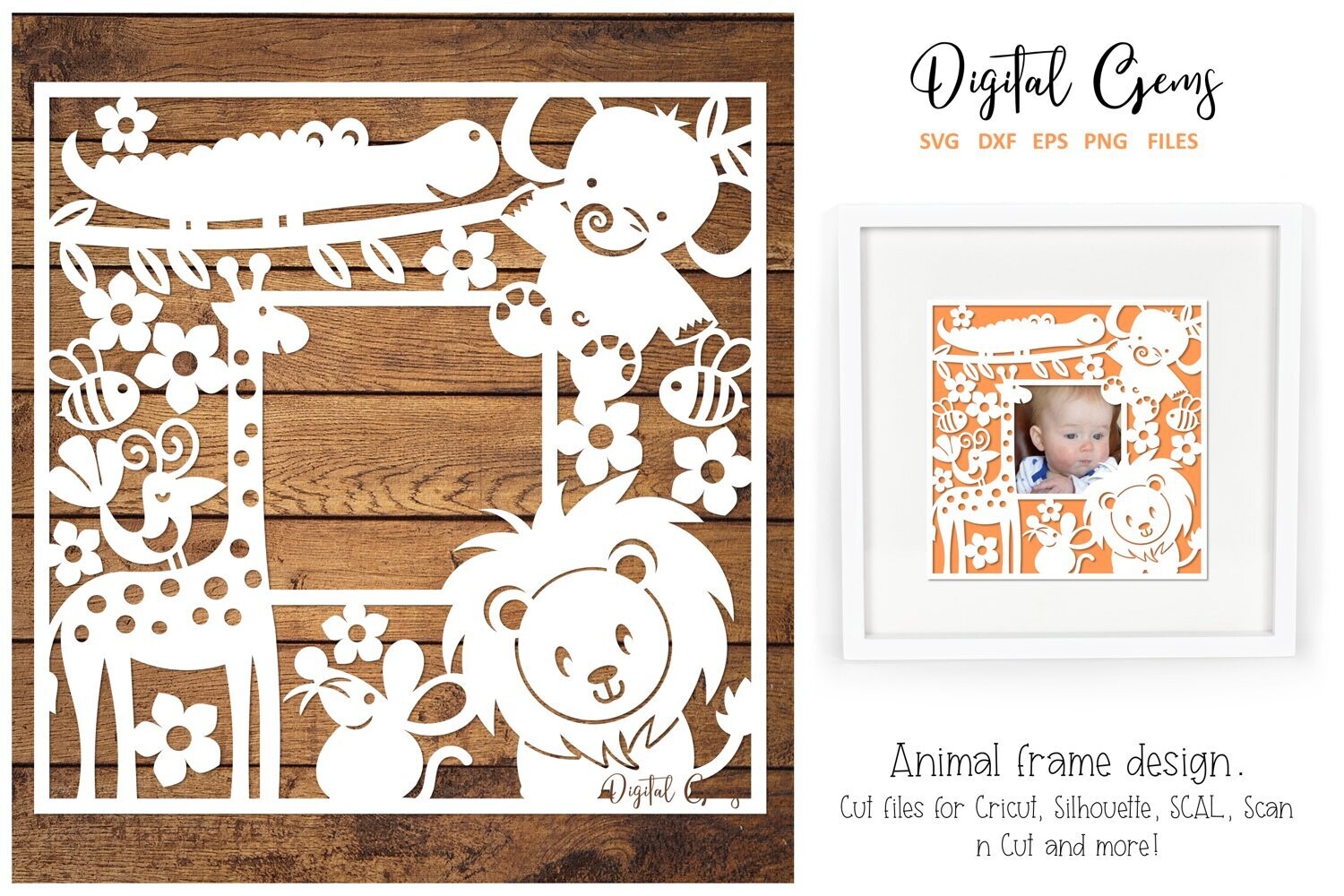 Animal frame paper cut design
