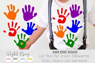 Hand print designs