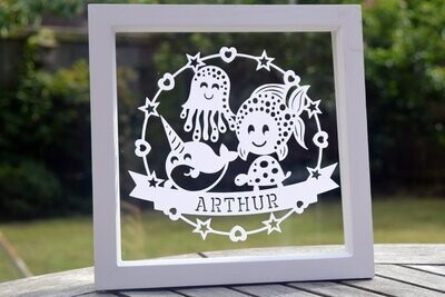 Under sea paper cut design