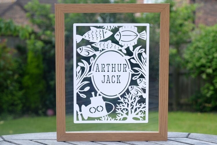 Under sea paper cut design
