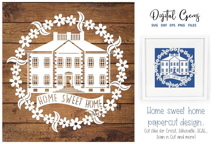 New home paper cut design