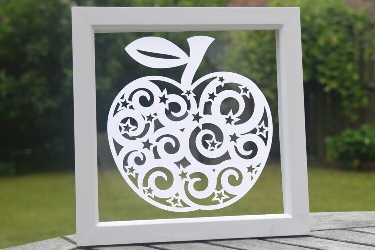 Apple paper cut design