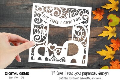 1st time I saw you paper cut design