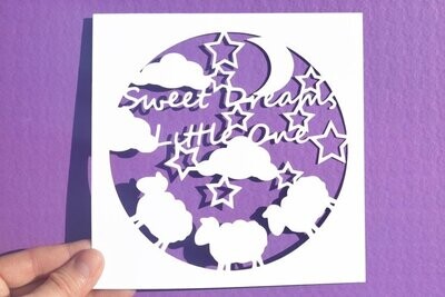 Sweet dreams paper cut design